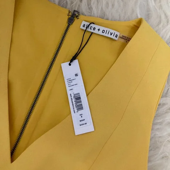 Alice + Olivia Callie Asymmetrical Drape Dress - Picture 7 of 12